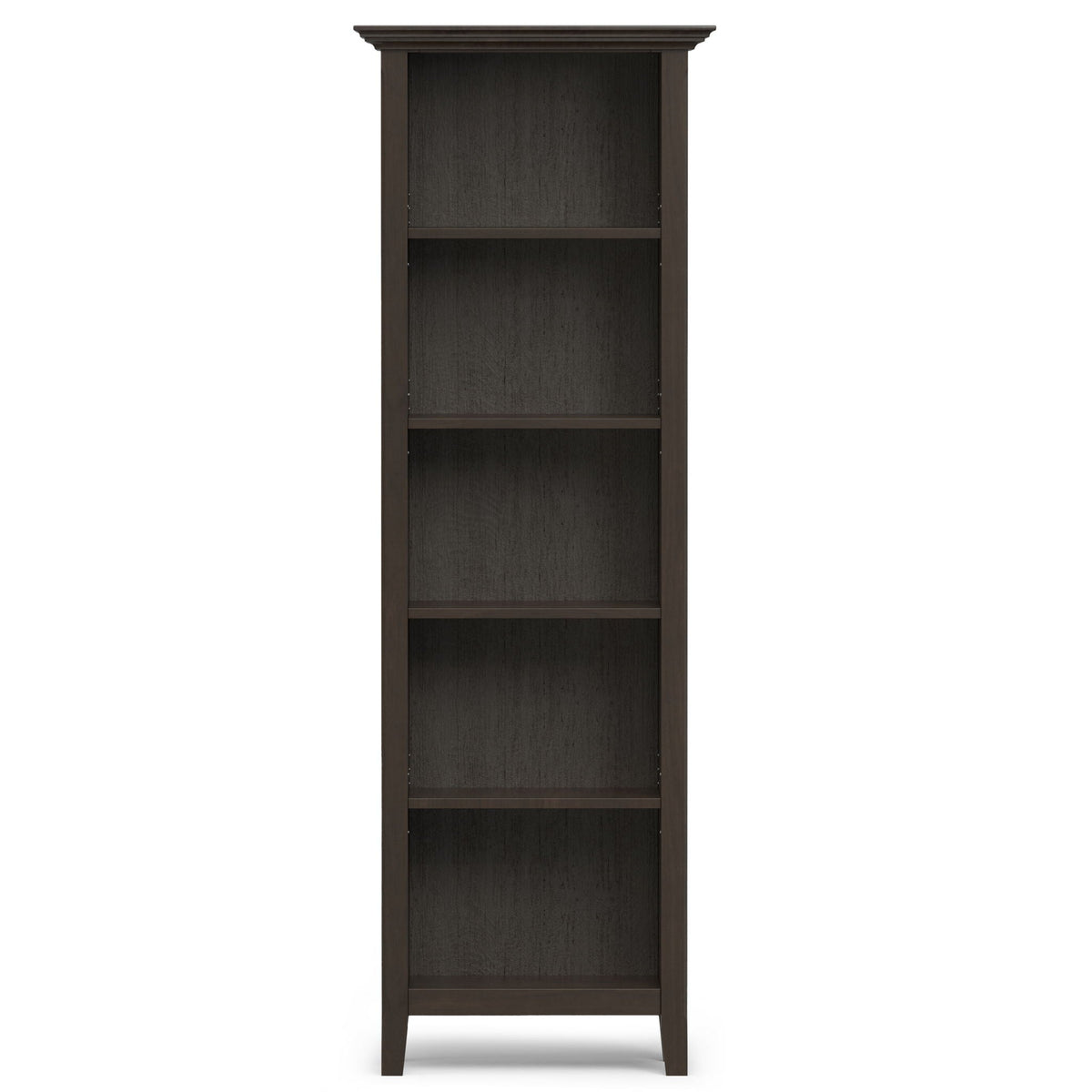 Amherst Wooden Bookcase adjustable shelves, dark espresso brown by HouseOfZazla on Tampa Home & Garden Store