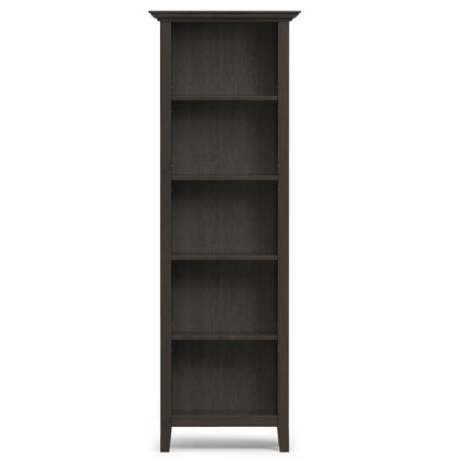 Amherst Wooden Bookcase adjustable shelves, dark espresso brown by HouseOfZazla on Tampa Home & Garden Store