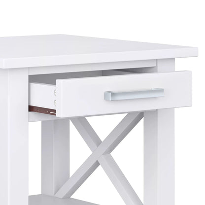 Kitchener Console Table white finish by Unique Piece Furniture with open drawer on Tampa Home & Garden Store