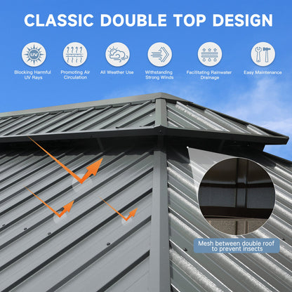 14 By 20 Hardtop Gazebo and Metal Canopy