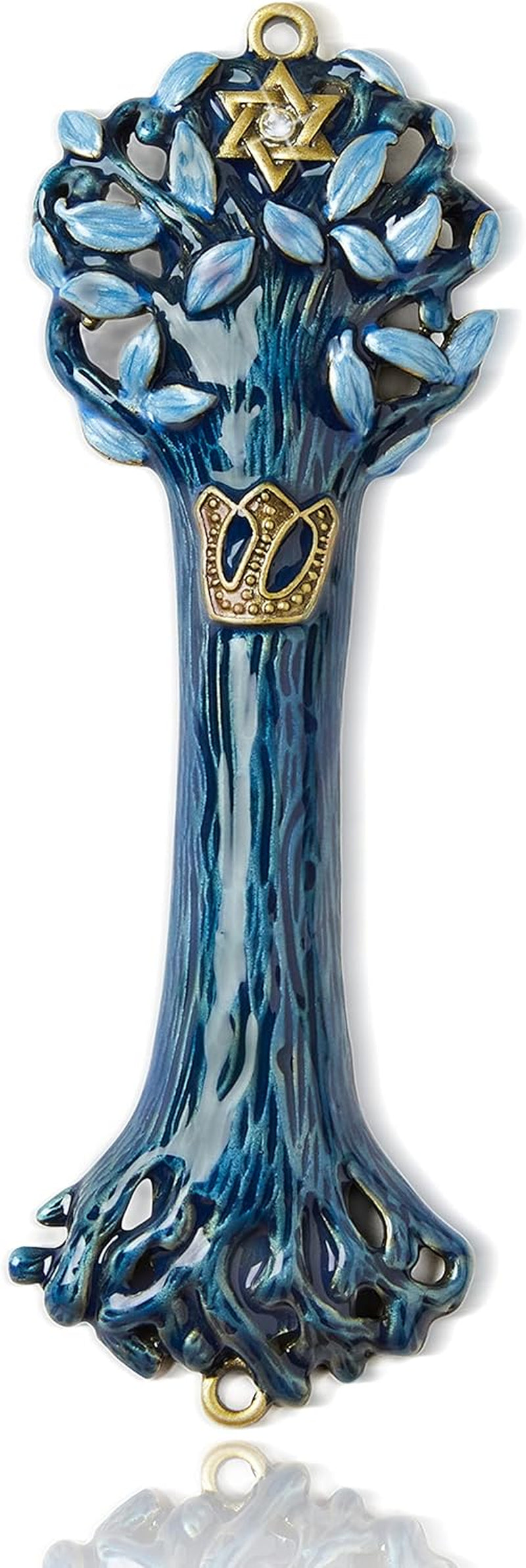 Exquisite Hand-Painted Mezuzah Case — Meaningful Jewish Gift & Home Blessing