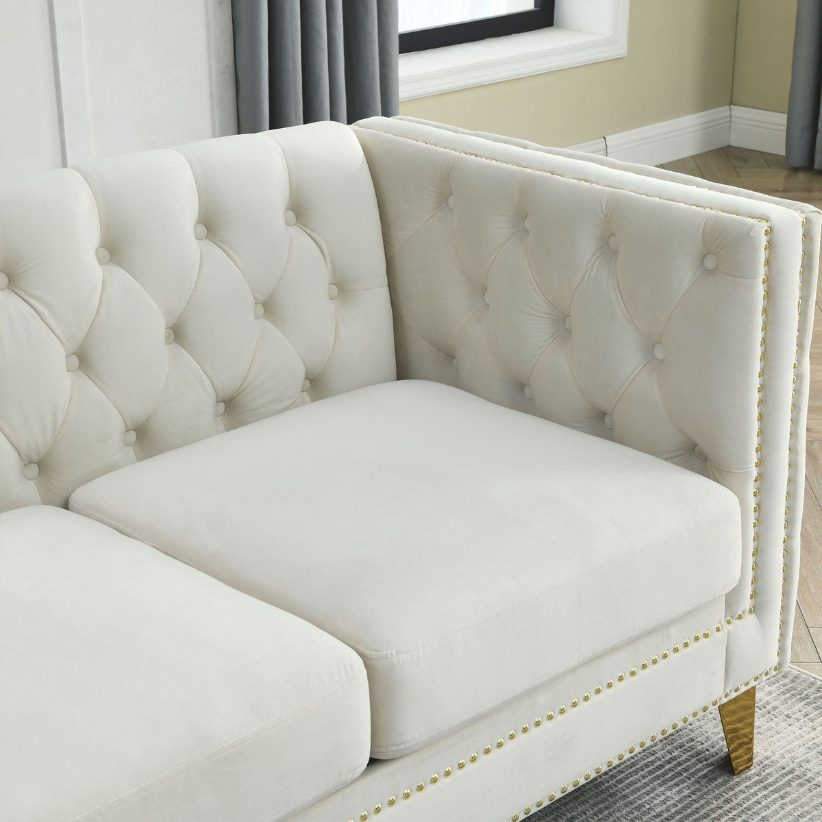 Upholstered Chesterfield Sofa for Living Room