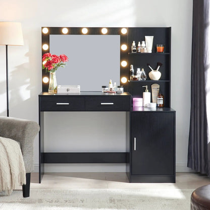 Vanity Desk With Mirror and Lights Dressing Table