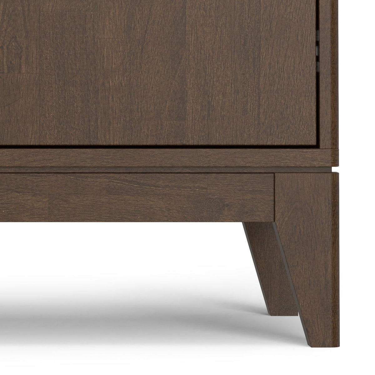 Walnut brown 2-door sideboard buffet Harper wood grain with angled tapered legs on Tampa Home & Garden Store