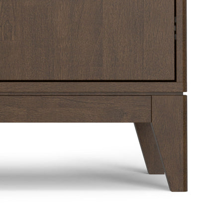 Walnut brown 2-door sideboard buffet Harper wood grain with angled tapered legs on Tampa Home & Garden Store
