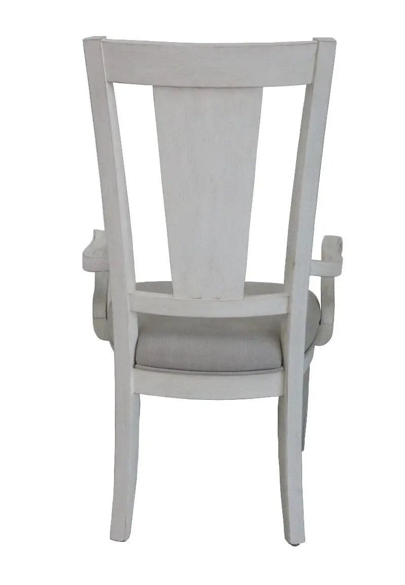 Katia Arm Chair Set 2 Light Gray and White