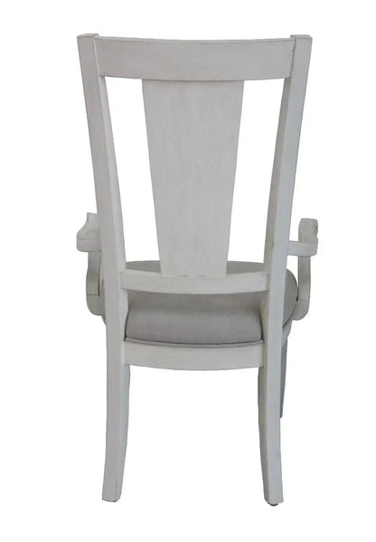 Katia Arm Chair Set 2 Light Gray and White