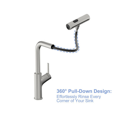 360 Degrees Pull Down Kitchen Faucet with 4 Spray