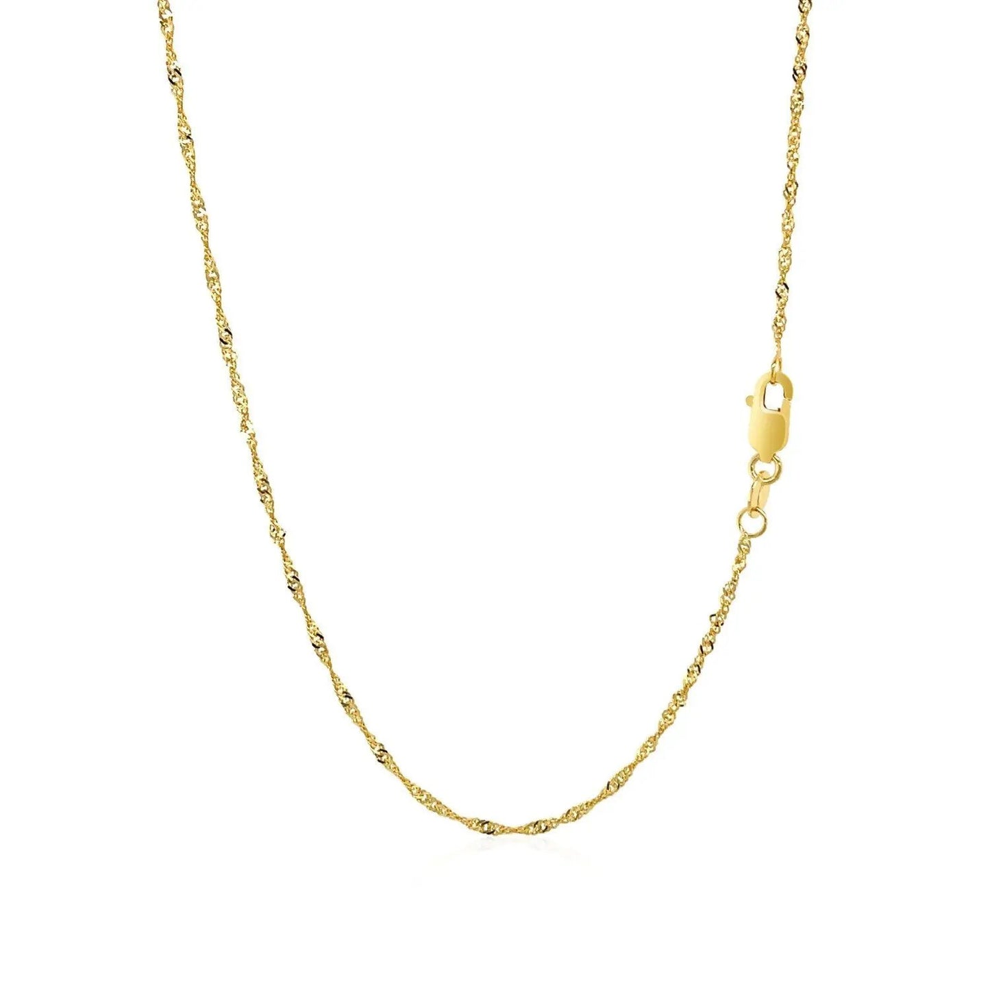 10k yellow gold Singapore chain necklace 1.50 mm with lobster clasp Bids.com on Tampa Home & Garden Store