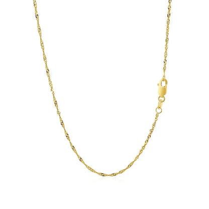 10k yellow gold Singapore chain necklace 1.50 mm with lobster clasp Bids.com on Tampa Home & Garden Store