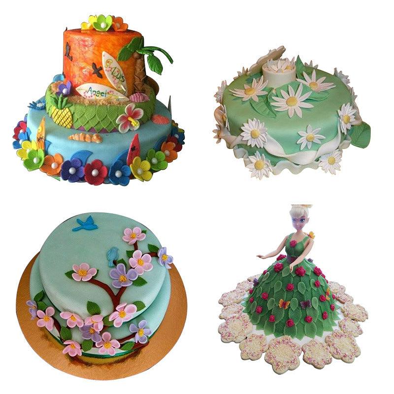 Stevvex 33pc fondant cutter set with 3D cake decorating molds and cookie molds on Tampa Home & Garden Store