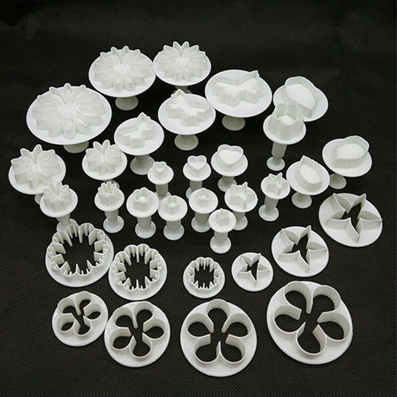 33pc fondant cutter set with flower, star, heart and circle shapes for cake decorating on Tampa Home & Garden Store
