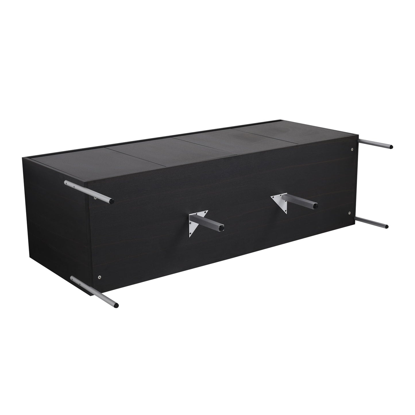 Freestanding bathroom vanity with resin sink and storage cabinet in dark wood by HouseOfZazla on Tampa Home & Garden Store