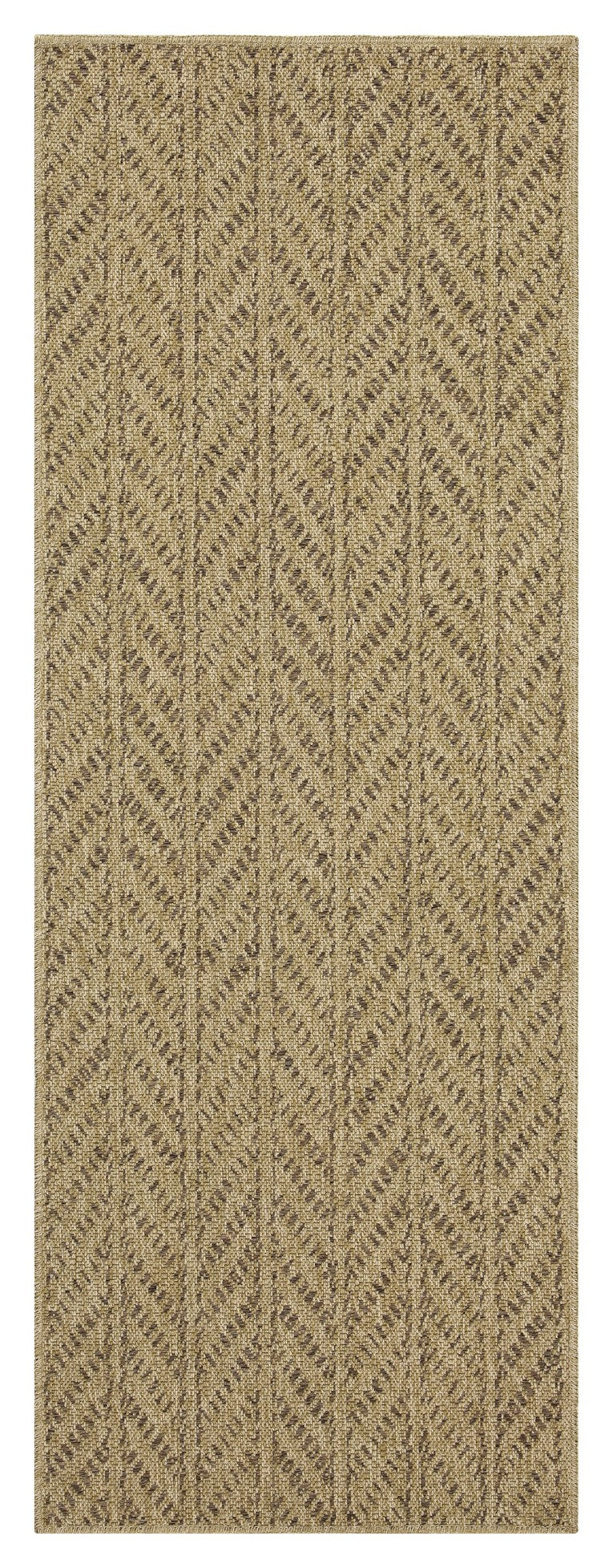 Durable Jute and Mocha Indoor Outdoor Area Rug by HouseOfZazla, mocha-tan textured runner on Tampa Home & Garden Store
