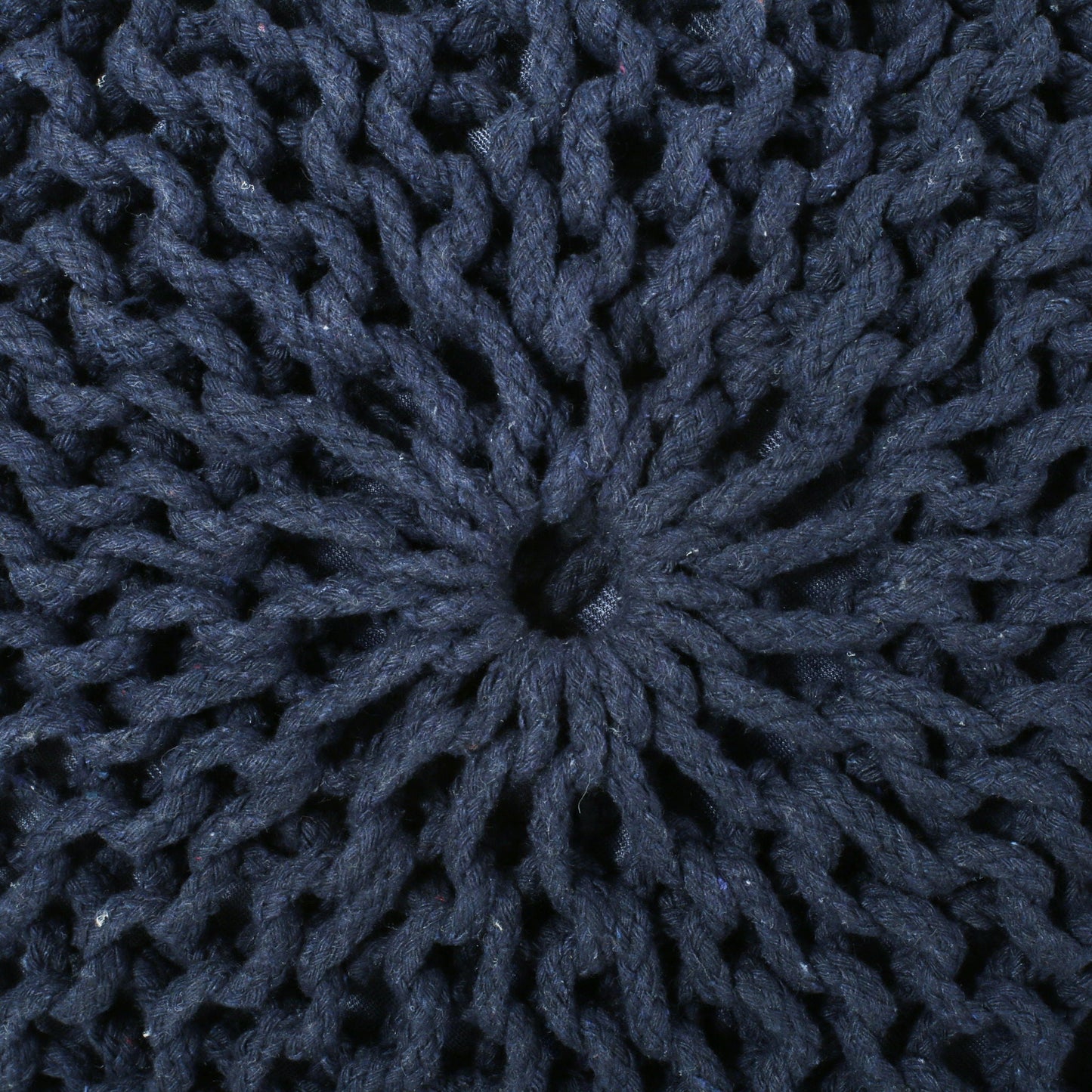 Bordeaux Knitted Pouf Ottoman and Floor Cushion