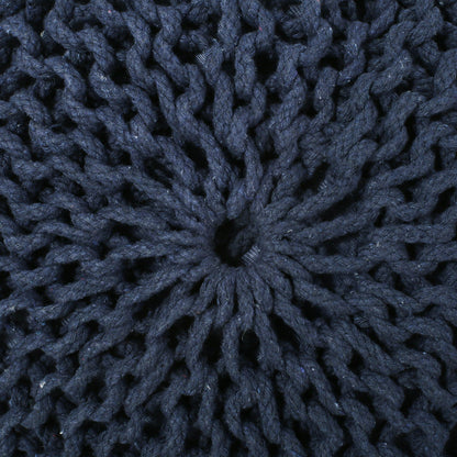 Bordeaux Knitted Pouf Ottoman and Floor Cushion