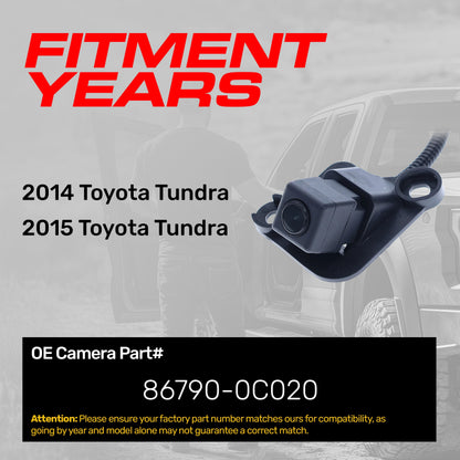 Master Tailgaters OEM backup camera for 2014-2015 Toyota Tundra, part 86790-0C020 on Tampa Home & Garden Store
