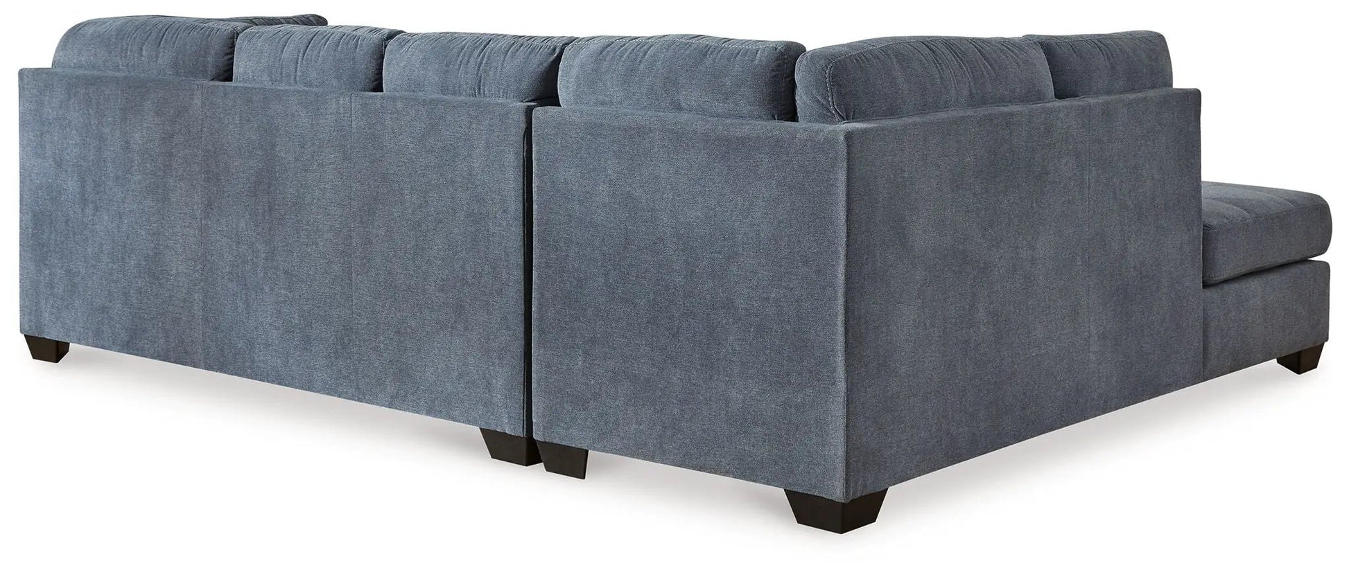 Marleton Sectional sofa in blue-gray fabric with plush back cushions and low-profile feet on Tampa Home & Garden Store