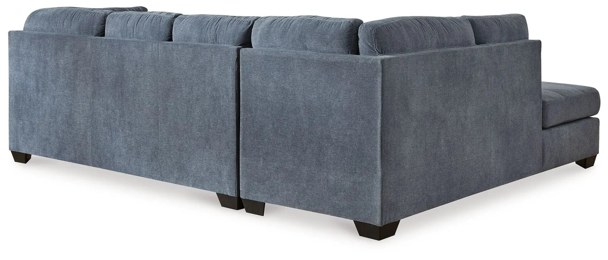 Marleton sleeper sectional by Unique Piece Furniture in blue-gray fabric with backs on Tampa Home & Garden Store