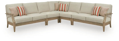 Clare View Outdoor Sectional with Eucalyptus Frame