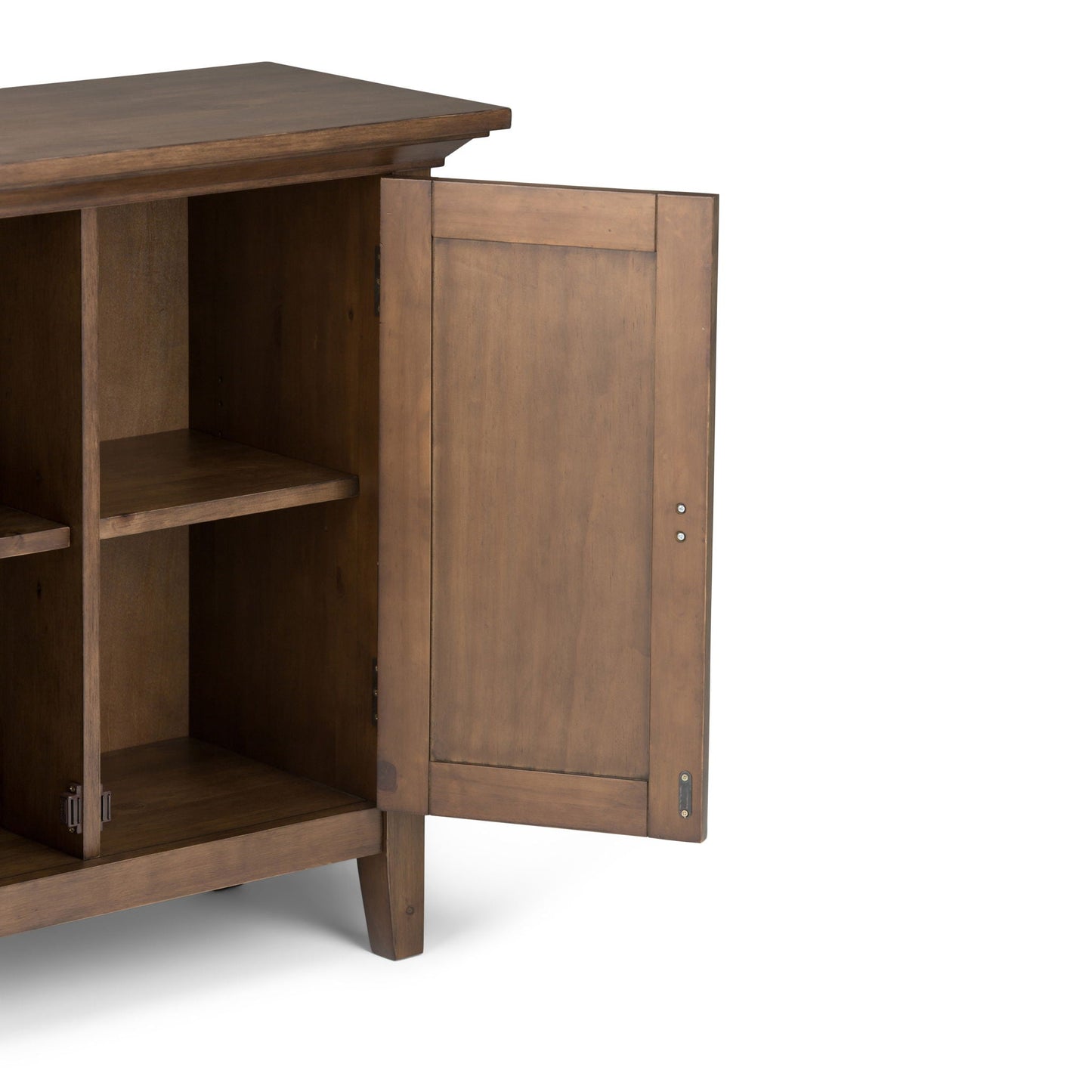 Redmond Handcrafted Low Storage Cabinet, dark brown wood accent cabinet with shelf, HouseOfZazla on Tampa Home & Garden Store