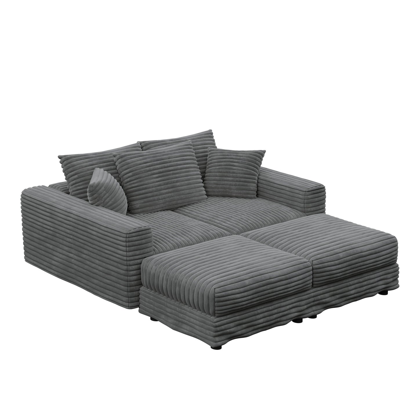 Convertible Sofa With Deep Seat and Pillows