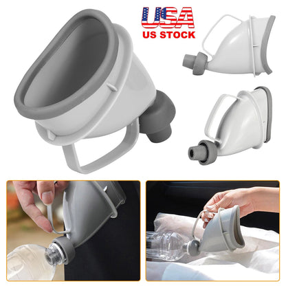 GemGear unisex portable potty funnel for adults, gray urinal with bottle adapter on Tampa Home & Garden Store