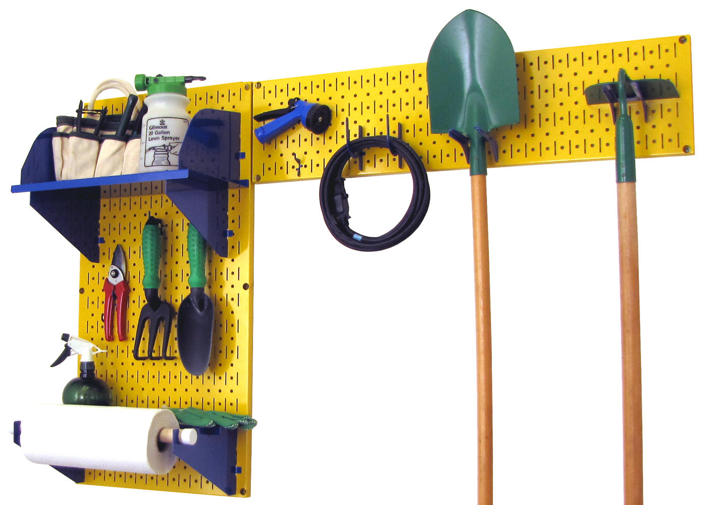 Wall Mount Pegboard Garden Tool Storage Kit