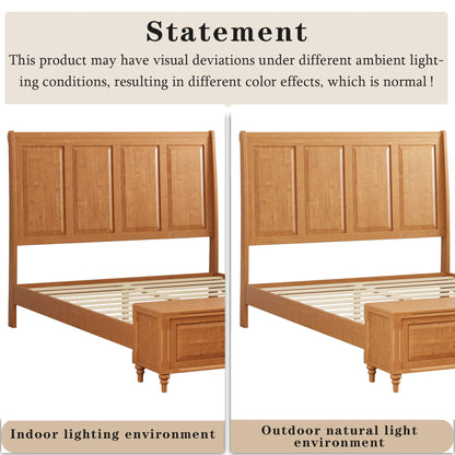 Modern Sleigh Bed with Tall Headboard and Bench