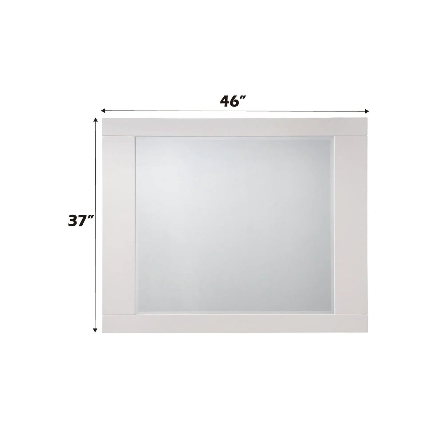 Naima II High Gloss Wall Mirror White Frame