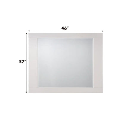 Naima II High Gloss Wall Mirror White Frame