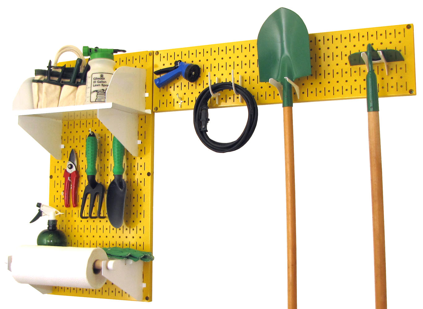 Wall Mount Pegboard Garden Tool Storage Kit
