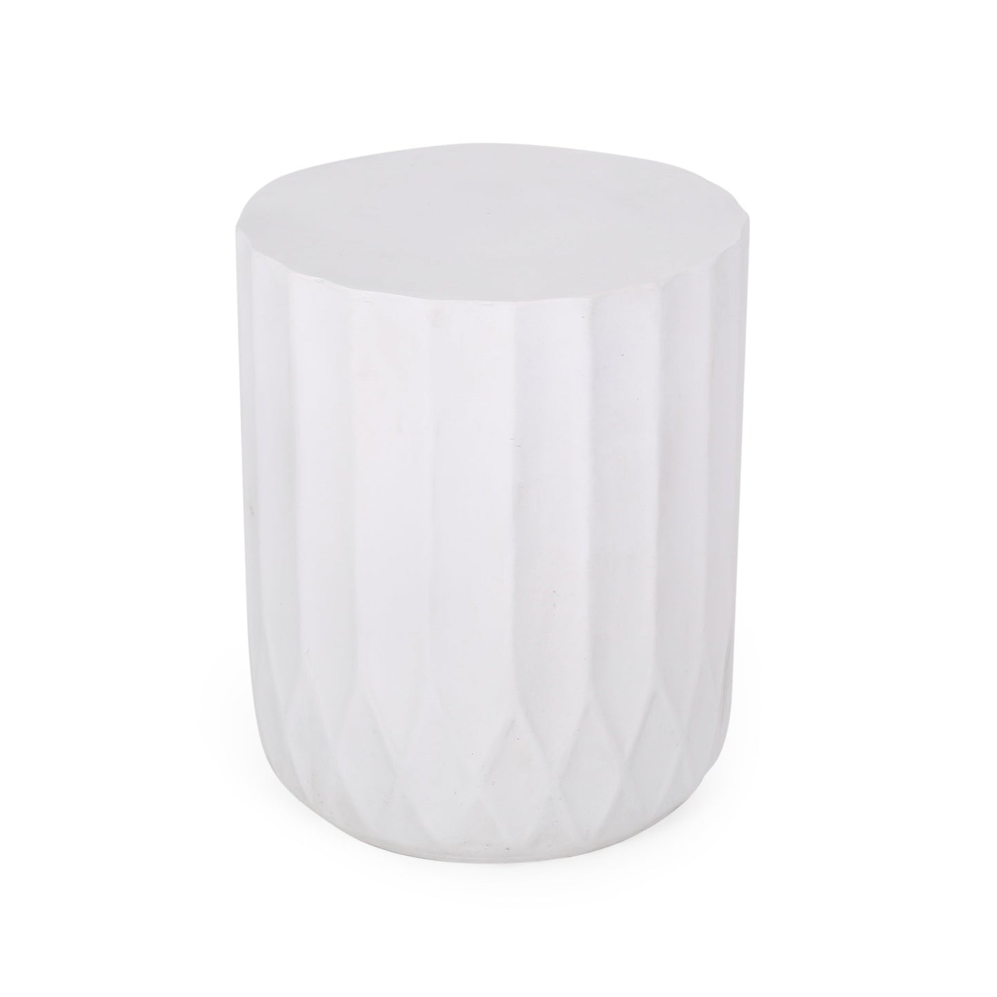 Contemporary Round Outdoor Concrete Side Table