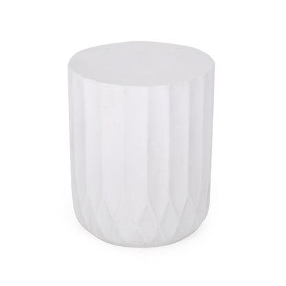 Contemporary Round Outdoor Concrete Side Table