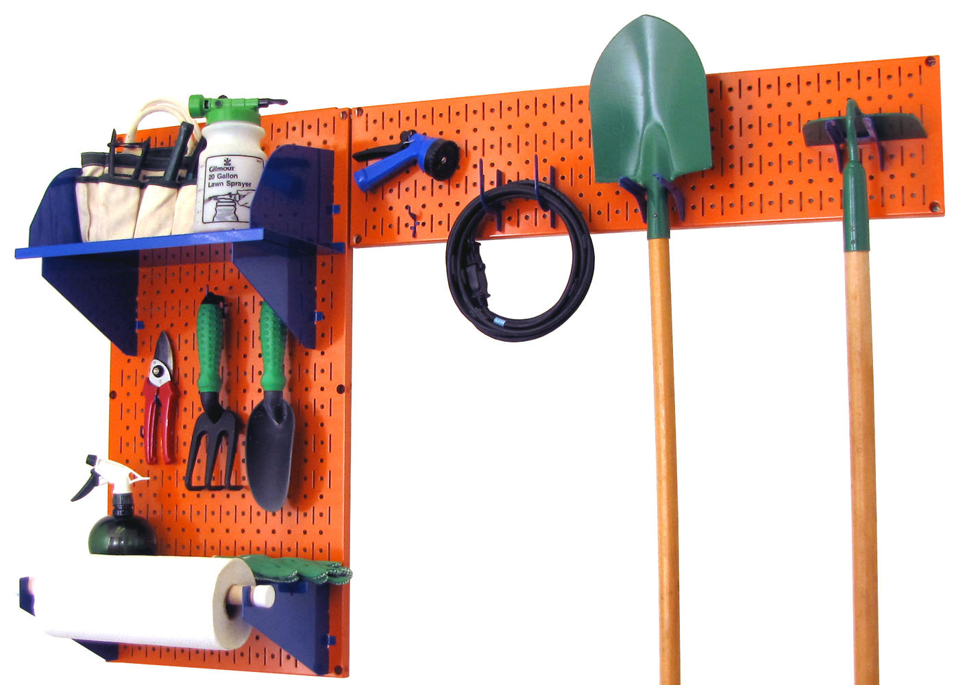 Wall Mount Pegboard Garden Tool Storage Kit