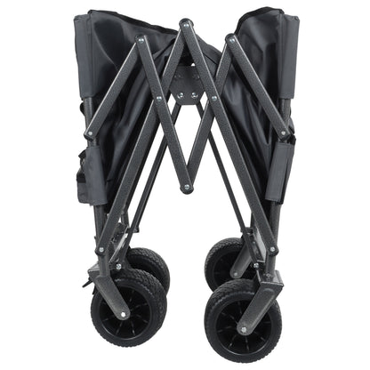 3-in-1 Convertible Folding Wagon Cart with Bench Seat by HouseOfZazla, black frame and 4 wheels on Tampa Home & Garden Store