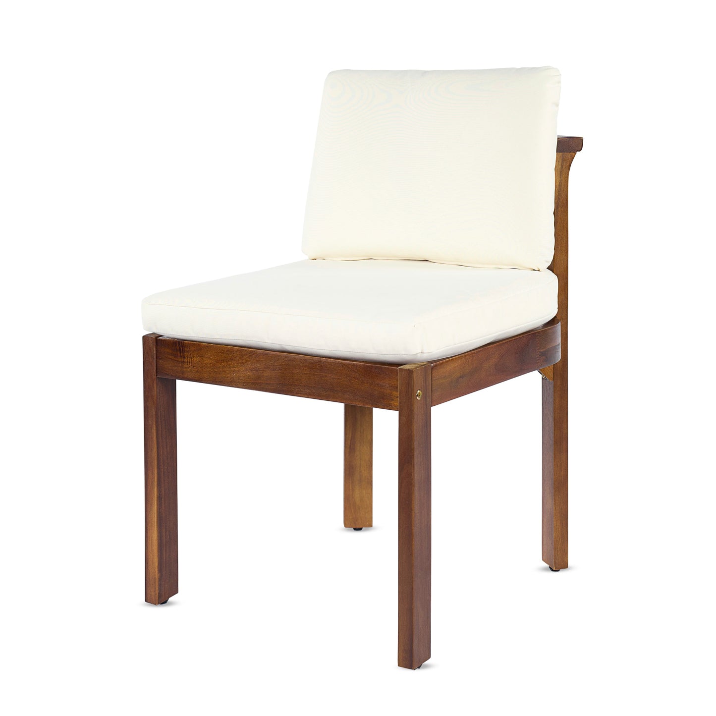 Set of Two Acacia Wood Outdoor Dining Chairs