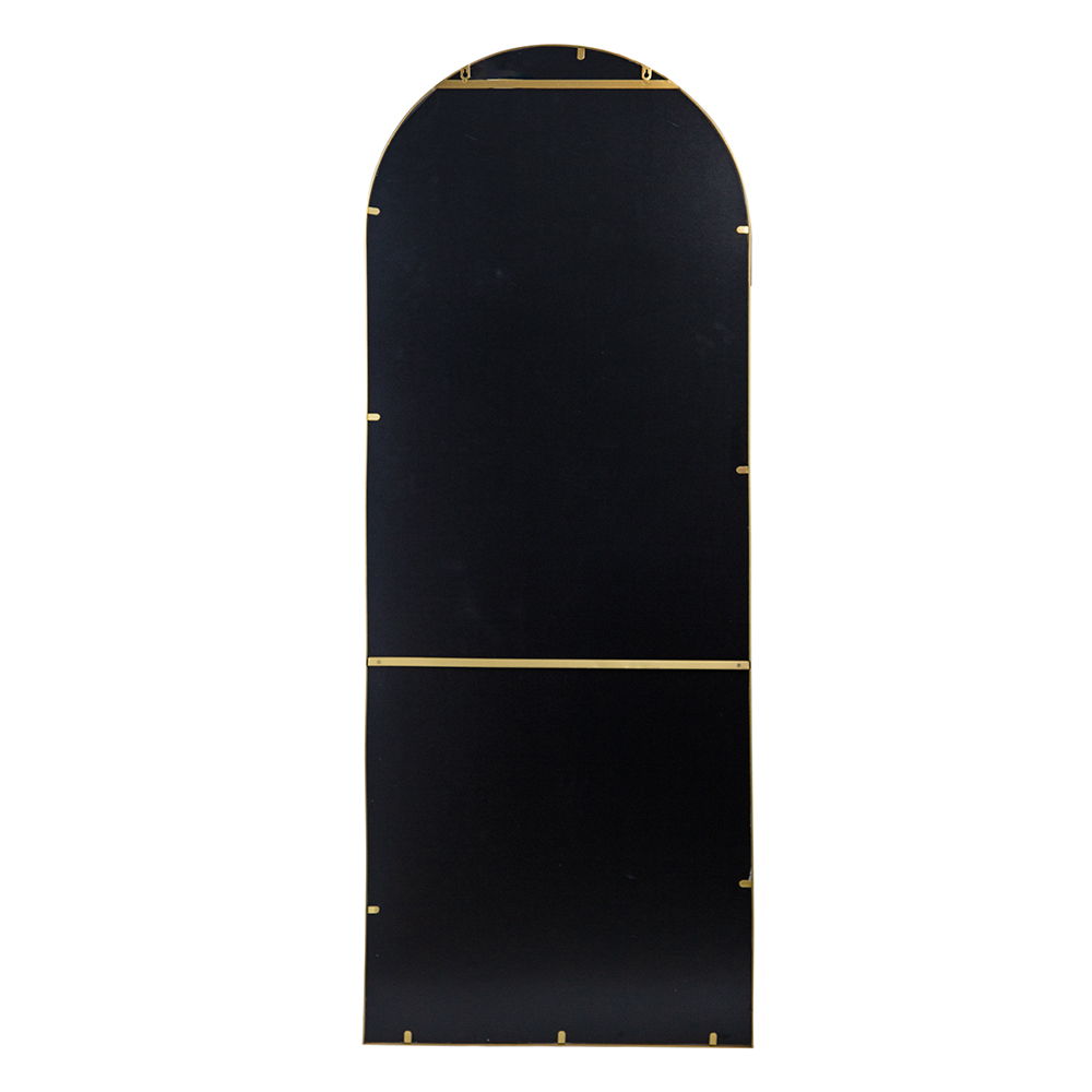 The Celine Arch Body Mirror by HouseOfZazla, arch floor mirror with slim gold frame on Tampa Home & Garden Store