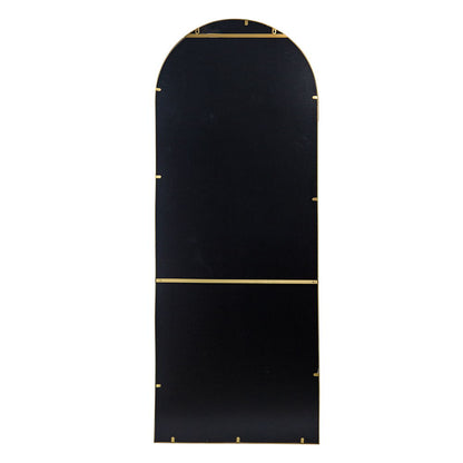 The Celine Arch Body Mirror by HouseOfZazla, arch floor mirror with slim gold frame on Tampa Home & Garden Store
