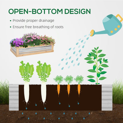 Raised garden bed with polycarbonate greenhouse, natural finish, 48x24x32 on Tampa Home & Garden Store