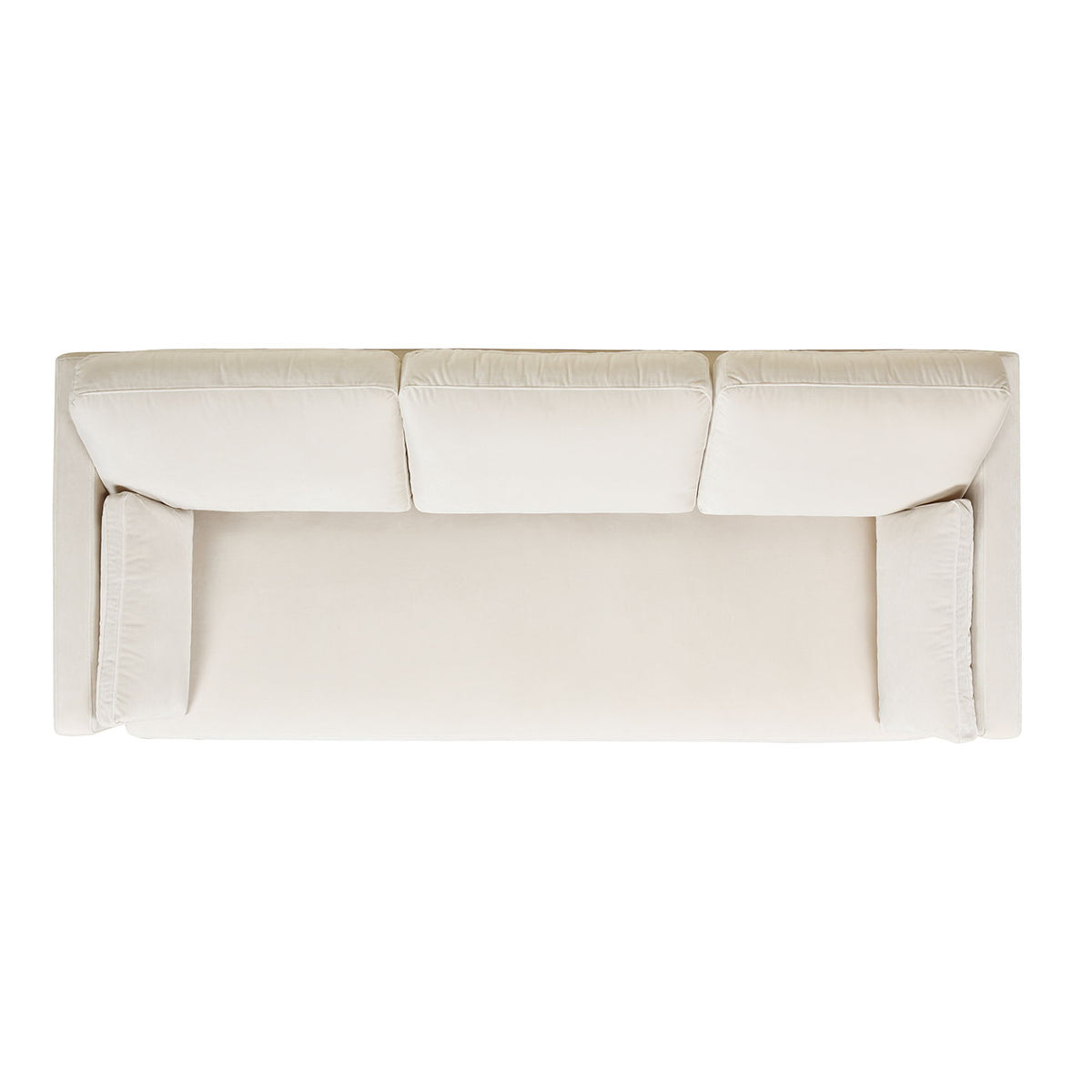 Knox Modern Farmhouse Sofa top-down view beige linen upholstery stationary sofa by HouseOfZazla on Tampa Home & Garden Store