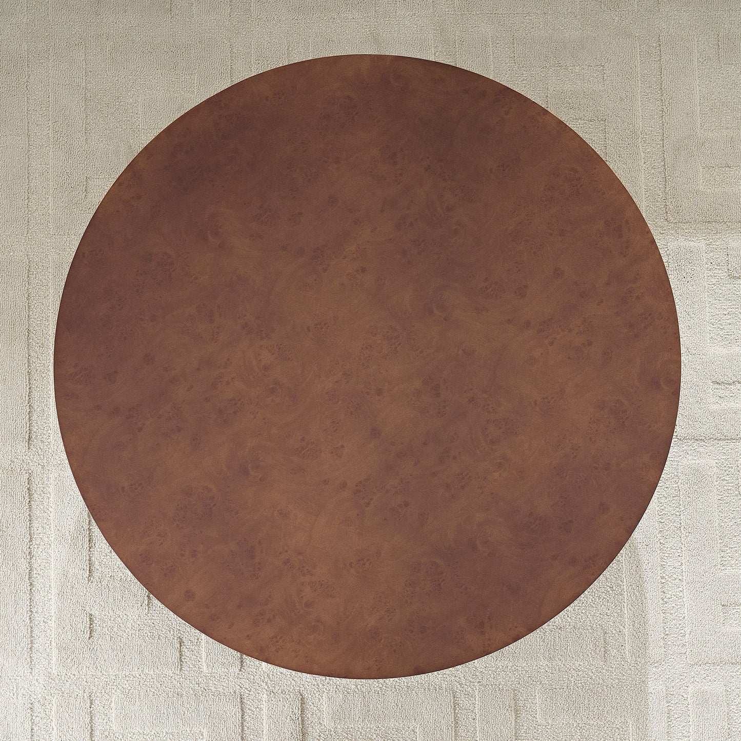 31.49'' faux burl wood round coffee table top, brown finish on Tampa Home & Garden Store