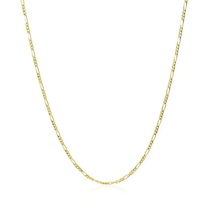 14k yellow gold solid Figaro chain necklace 1.3mm by Bids.com on Tampa Home & Garden Store