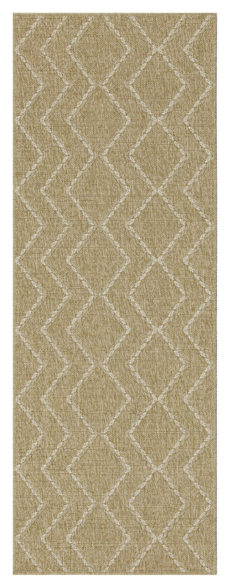Rug HouseOfZazla white jute indoor rug with modern diamond motif on natural beige on Tampa Home & Garden Store