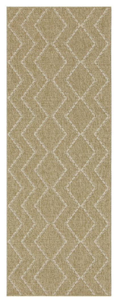 Rug HouseOfZazla white jute indoor rug with modern diamond motif on natural beige on Tampa Home & Garden Store