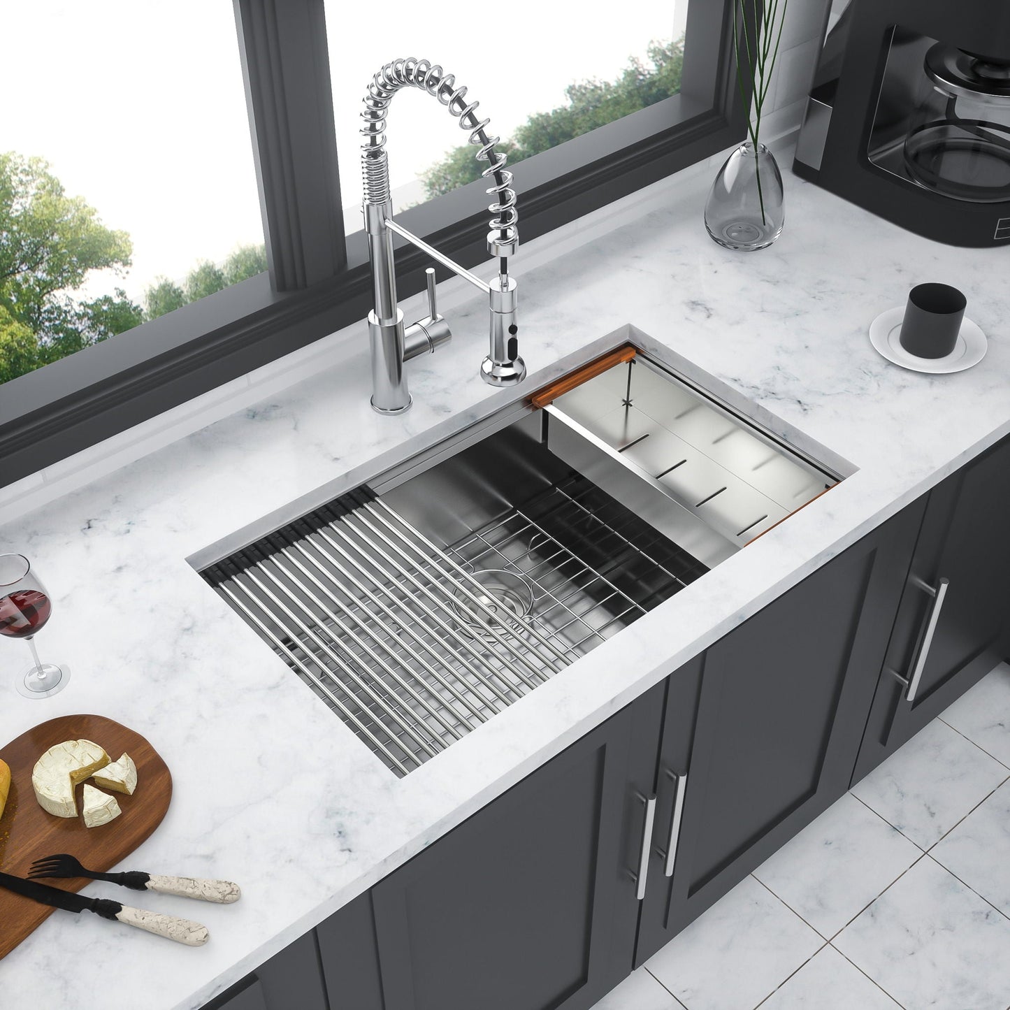 30 Inch Undermount and Ledge Stainless Steel Sink