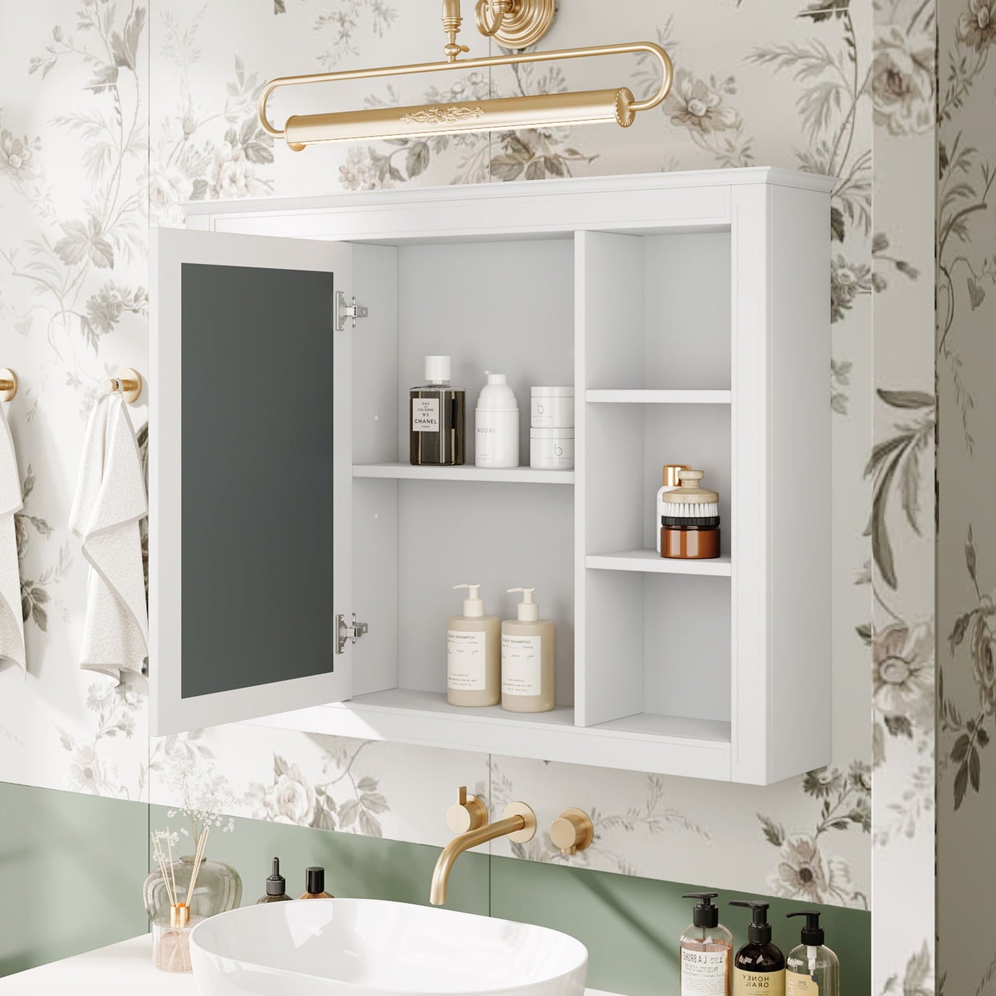 Wall Mounted Medicine Cabinet with Mirror