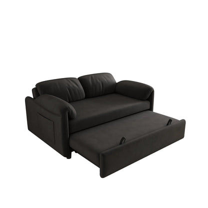 Sofa sleeper by Unique Piece Furniture, charcoal leather with pull-out queen bed on Tampa Home & Garden Store