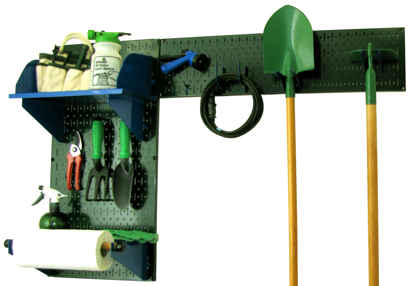 Wall Mount Pegboard Garden Tool Storage Kit