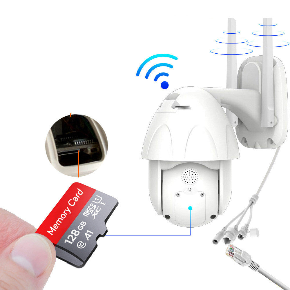 Outdoor waterproof graffiti surveillance camera, white dome, wall-mounted with 128GB microSD on Tampa Home & Garden Store